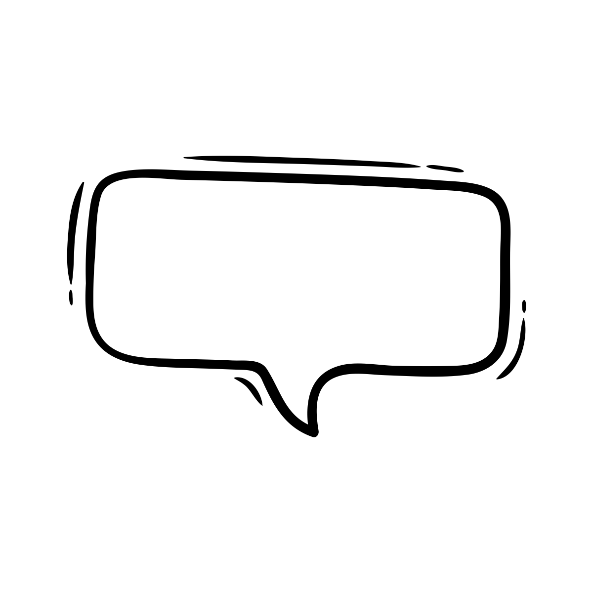 —Pngtree—hand drawn doodle blank speech_6956074